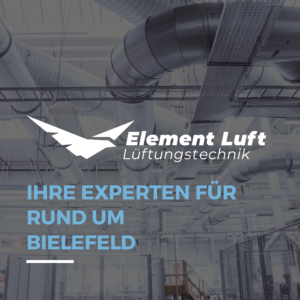 Lüftungsrohre, Element Luft Logo, Ihre Experten für rund um Bielefeld